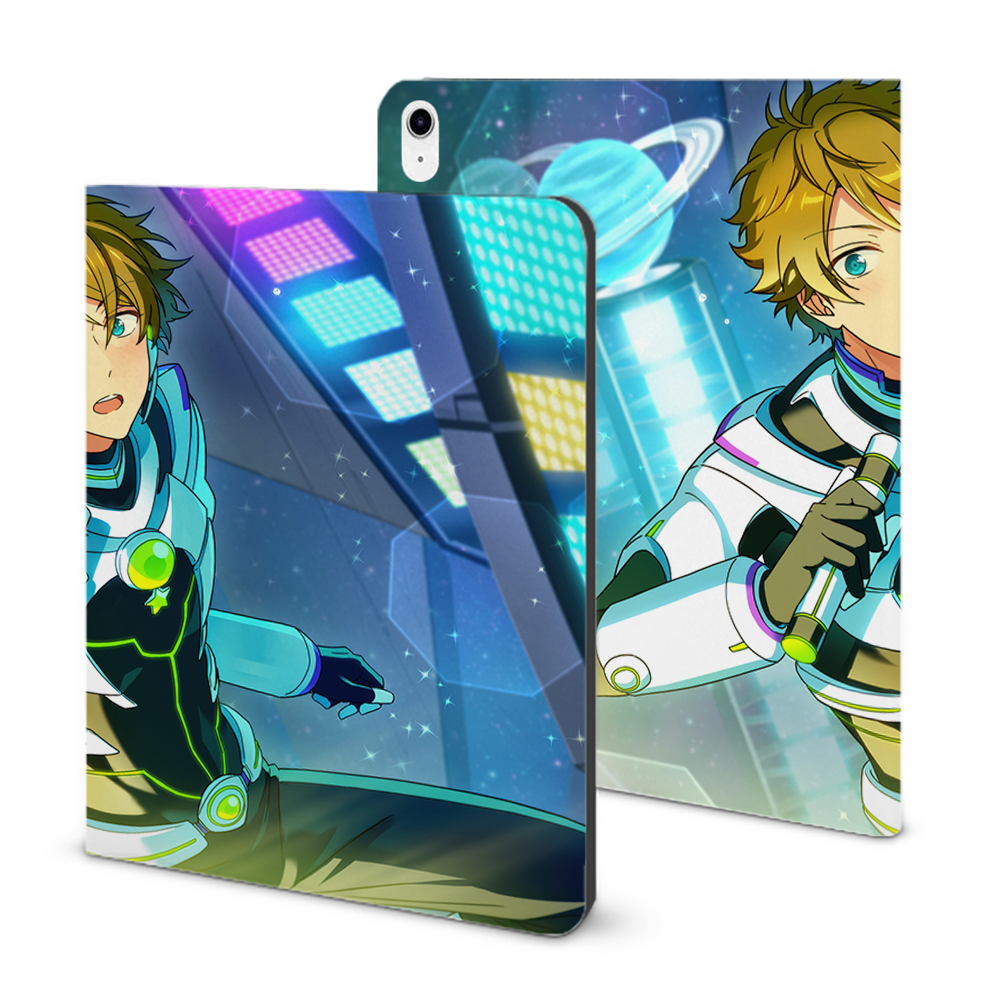（画像用） あんさんぶるスターズ! Ensemble Stars IPad ケース ブック型 PUレザー TPU 耐衝撃 軽量 薄型 ペン収納なし 全面保護 IPad 各モデル対応
